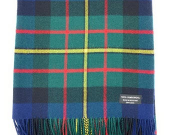 Pure Lambswool MacLaren Tartan Travel Rug/Blanket - Made in Scotland