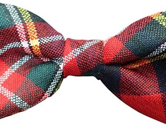 Gents Pure New Wool Christie Modern Tartan Bow Tie - MADE IN SCOTLAND