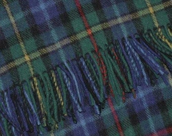 Tapis/couverture de voyage en tartan Smith en laine mélangée