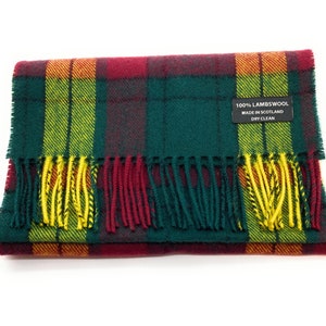 Pure Lambswool Macmillan Old Tartan Clan Scarf - Made in Scotland