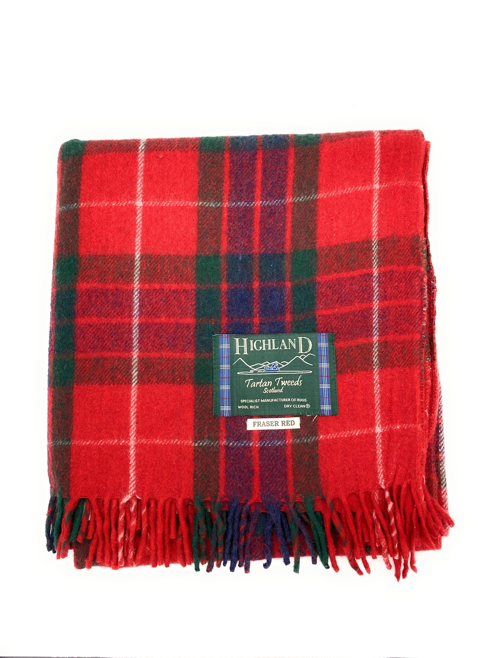 Pure Wool Scottish Fraser Red Tartan Travel Rug/Blanket | Etsy