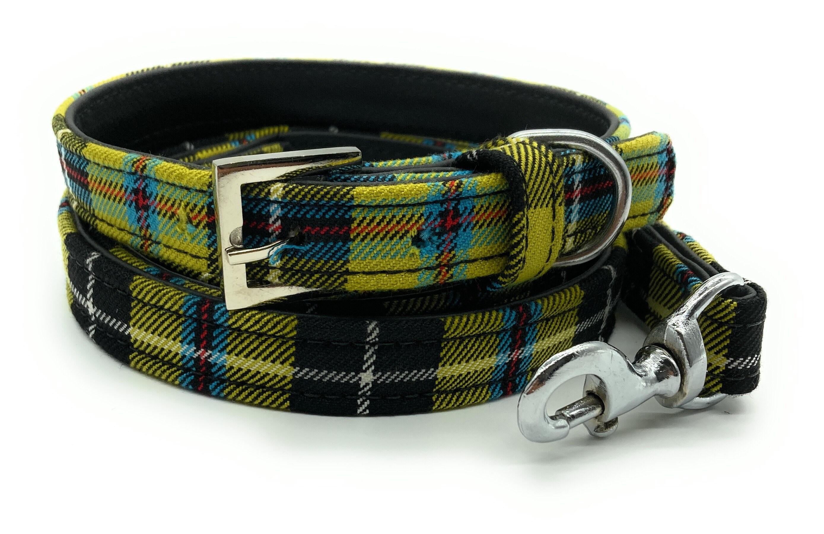 Veselka London Dandy Tartan Small Dog harness and Matching Leash, collar  and Treat Pouch