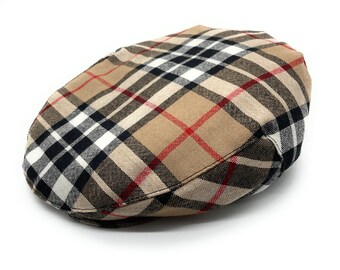 Gents Pure Wool Thomson Camel Tartan One Size Flat Cap Made Etsy