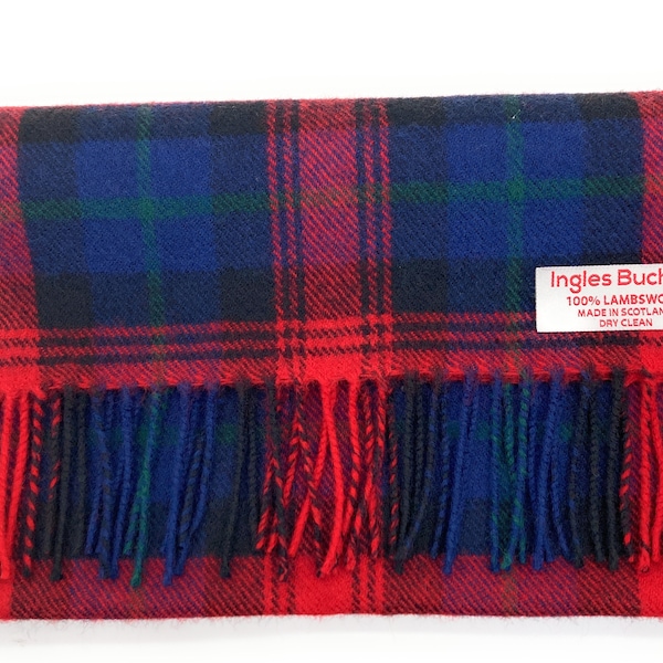 Pure Lambswool MacLachlan Modern Tartan Clan Scarf - Made in Scotland