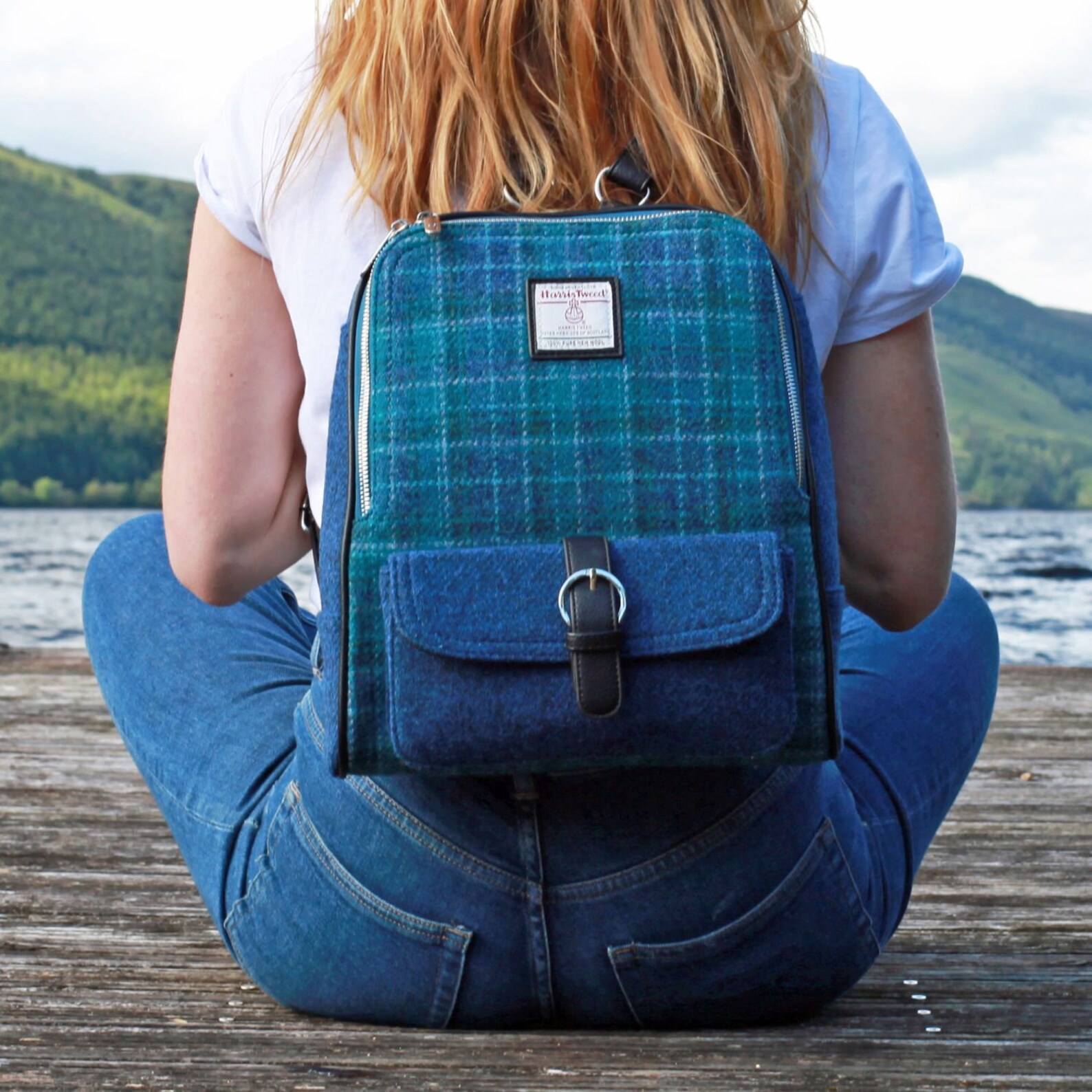 Ladies Harris Tweed Naver Backpack Bag COL92 Etsy