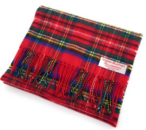 Pure Lambswool Royal Stewart Tartan Clan Scarf - Made in Scotland