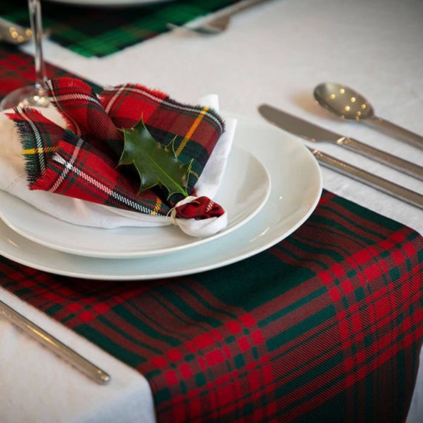 Dunlop Tartan Crest Table Runner - Cotton table runner main image 1