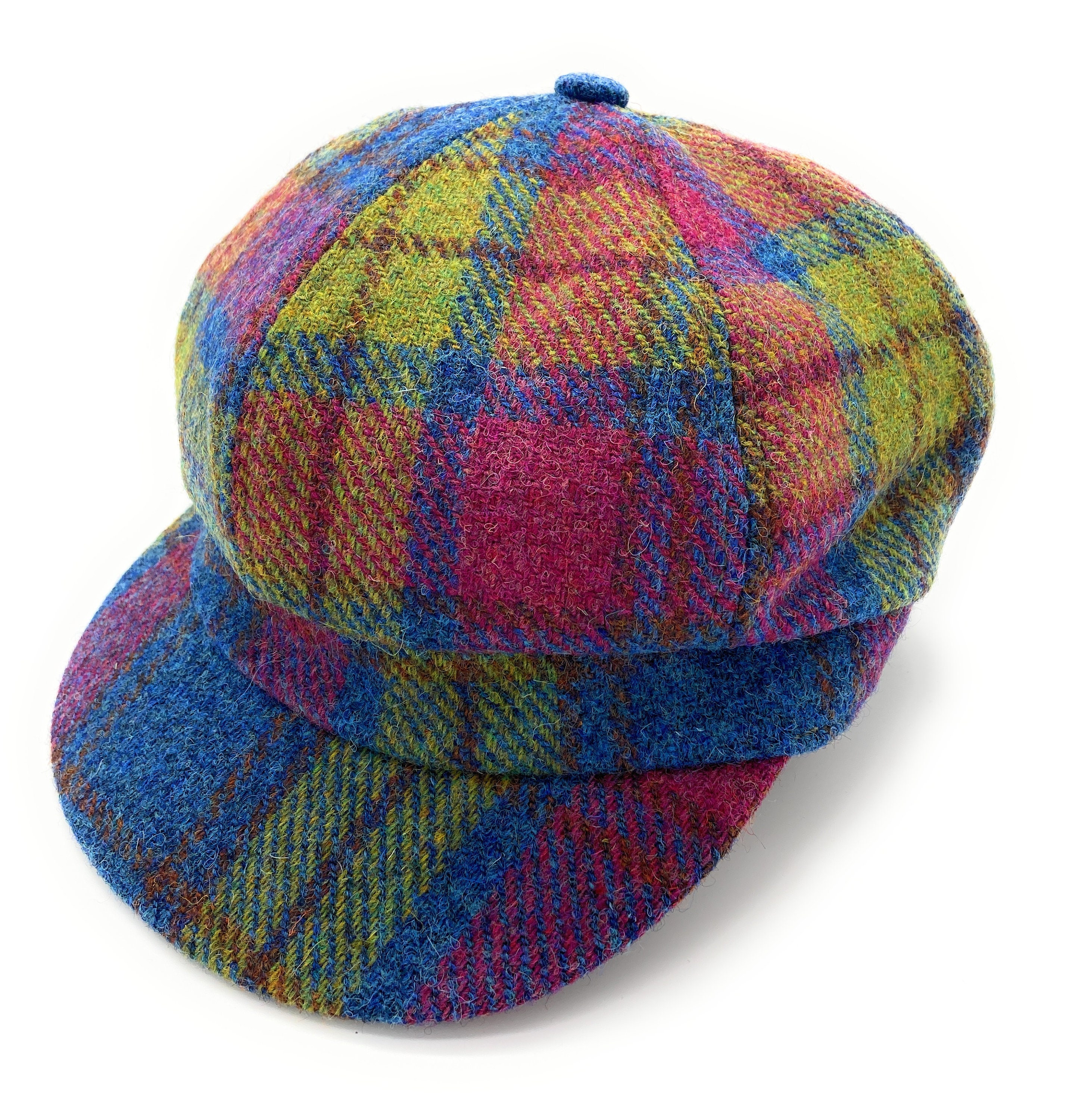 Ladies Harris Tweed Baker Boy Cap Buchanan Tartan Made in Etsy