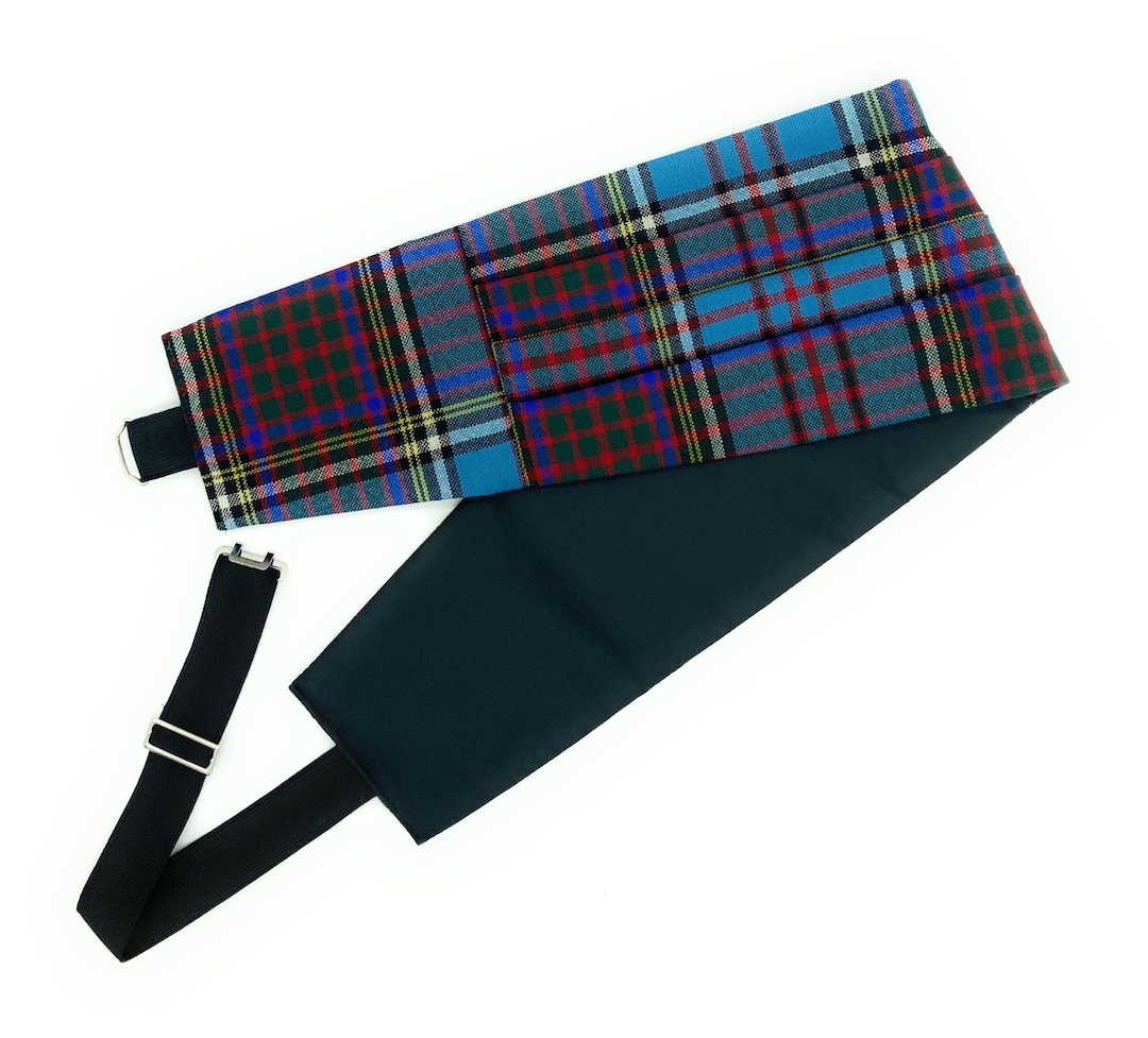 Gents Pure Wool Anderson Modern Tartan Cummerbund Made in Etsy