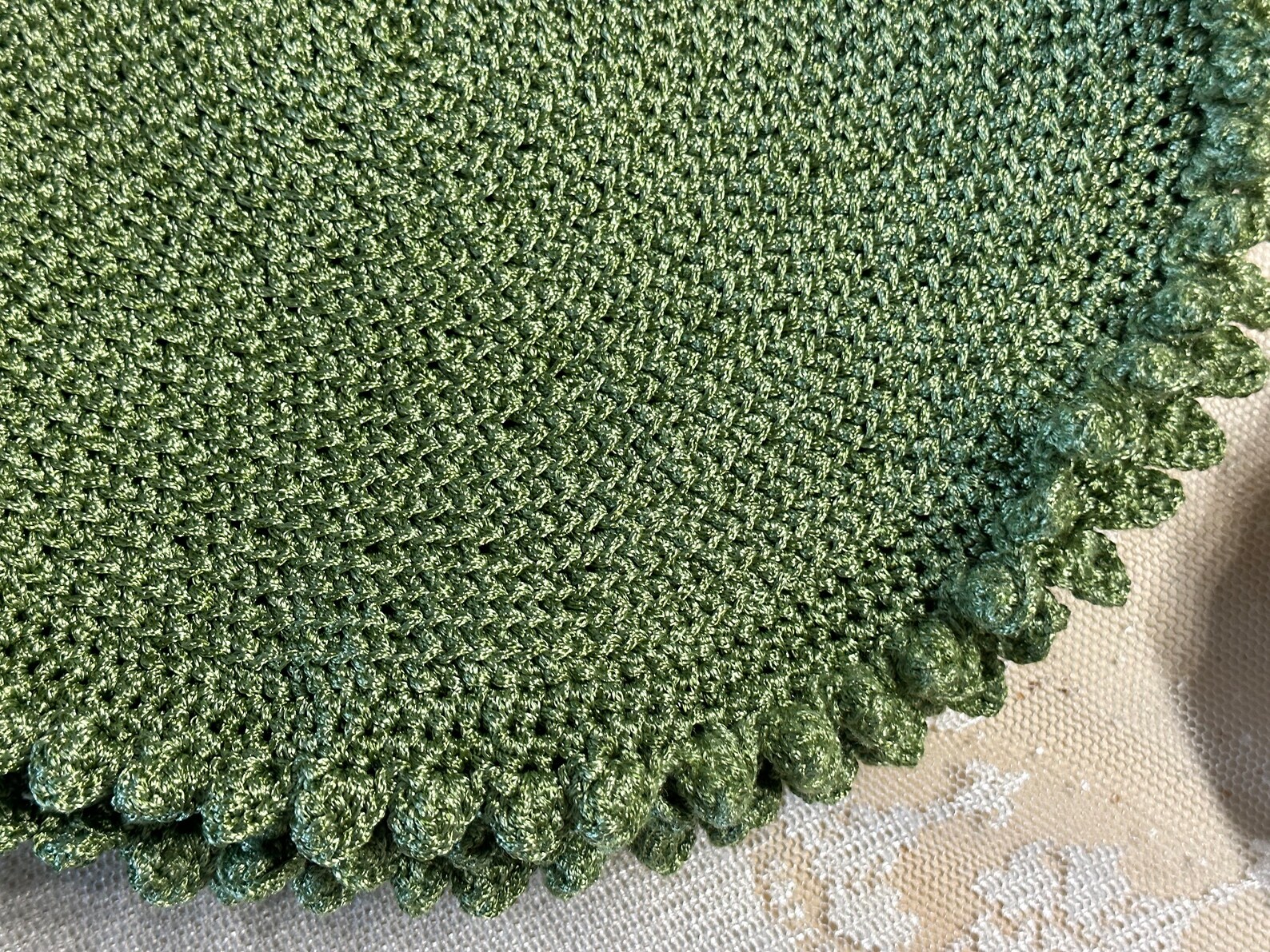 Handmade Crochet Placemats Set Custom Supla Set of 4 or 6 Green Service