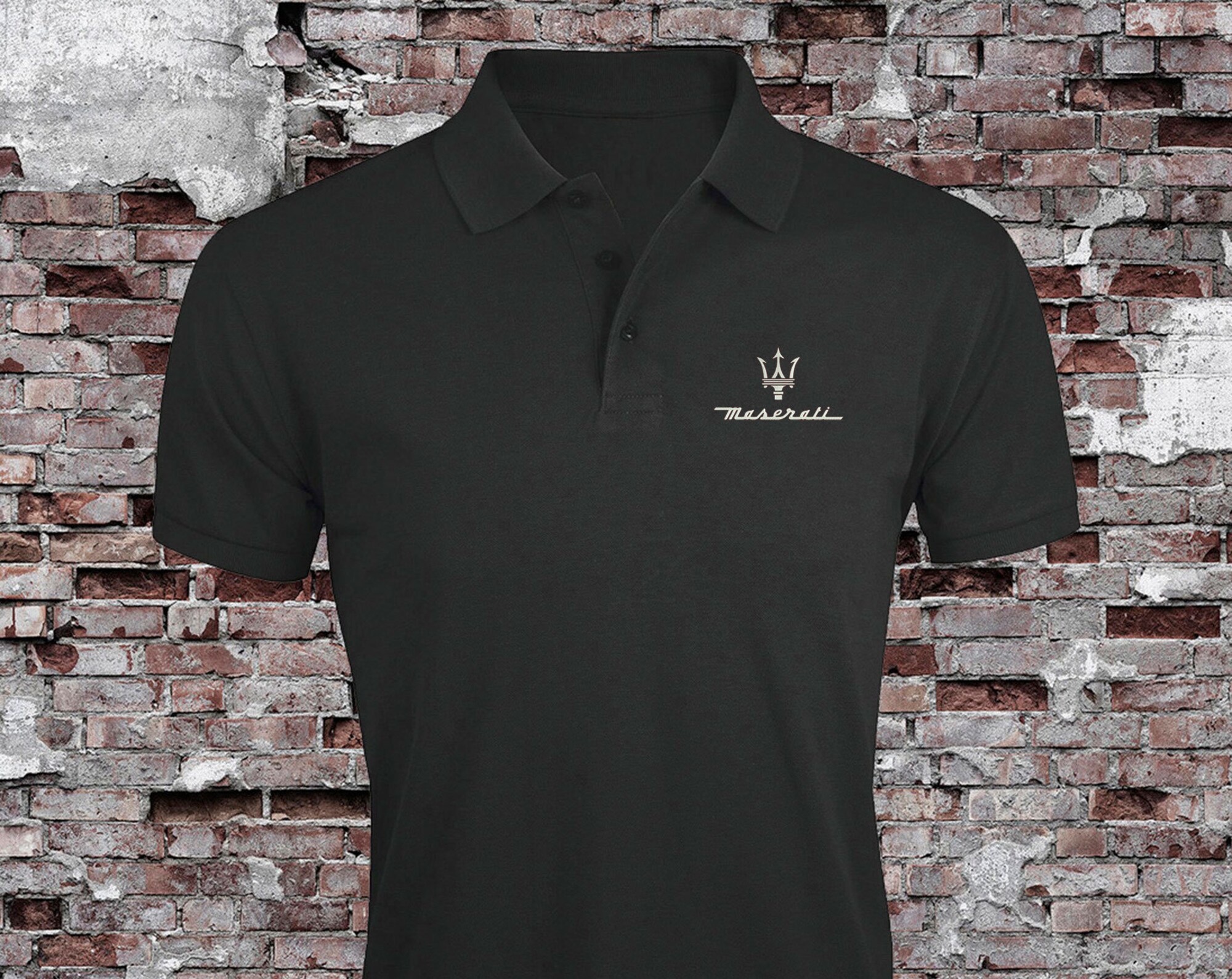 Maserati Logo Car Man's Embroidered Polo Shirt Short Sleeve Summer Wear Clothing Top T-Shirt