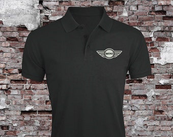 Mini Cooper Logo Voiture Polo brodé pour homme Manches courtes Vêtements d'été Haut T-shirt