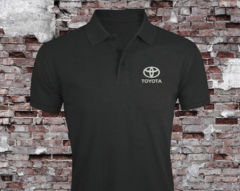 Polo brodé voiture logo Toyota à manches courtes pour homme vêtements d'été haut t-shirt