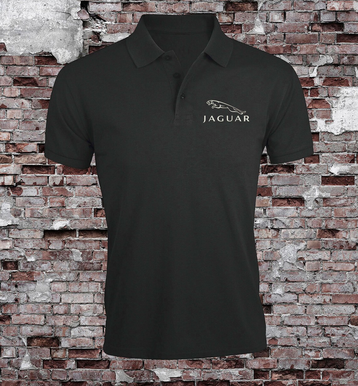 Jaguar Car Man's Embroidered Polo Shirt Short Sleeve Etsy