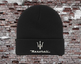 Maserati beanie embroidered hat winter cap skullcap