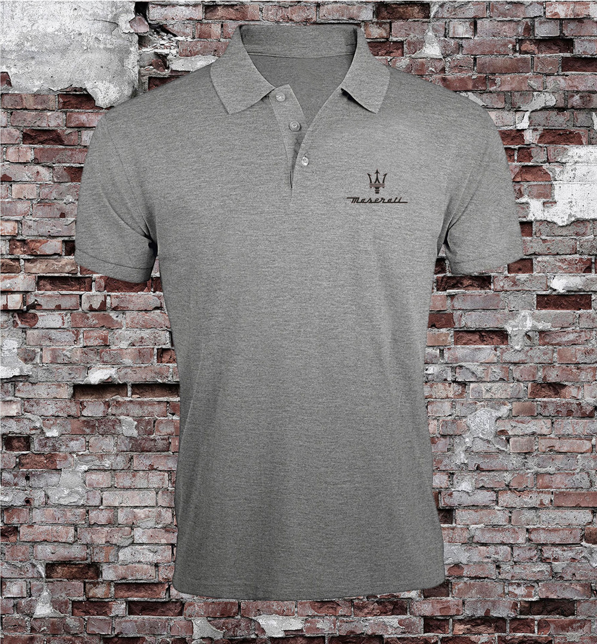 Maserati Logo Car Man's Embroidered Polo Shirt Short Sleeve Summer Wear Clothing Top T-Shirt