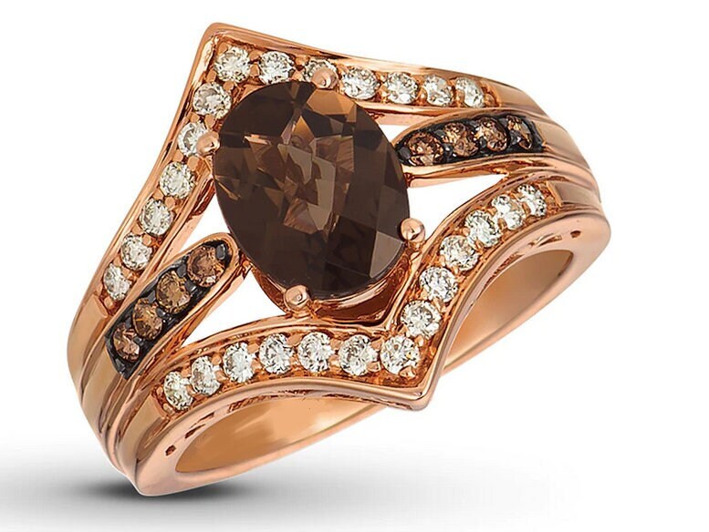 1/2 Ct Chocolate & Simulated Diamond Engagement Wedding Ring Etsy UK