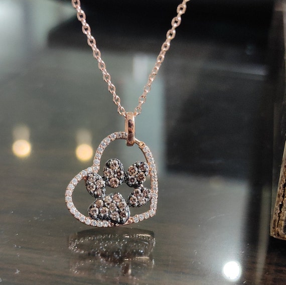 Chocolate Diamond Necklace / 14k Rose 