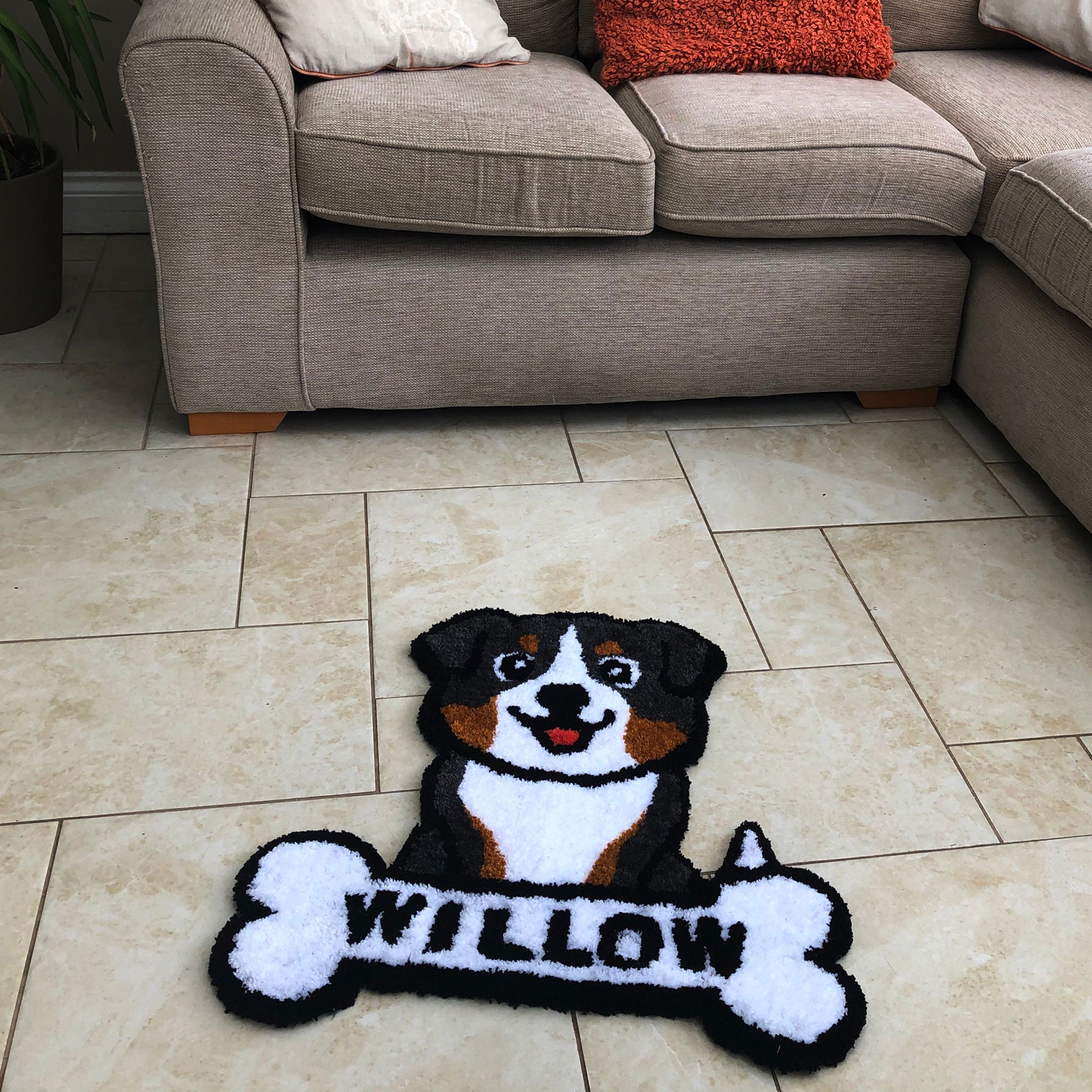 Personalised Dog Rug Customisable Dog/ Name Pet Bone Rug Etsy