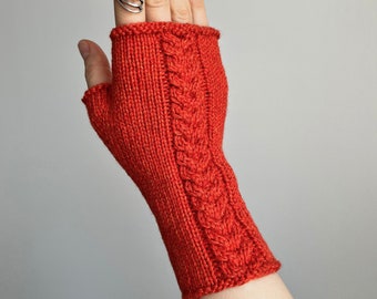 Fingerless mitts pattern, Hand warmers knitting pattern, Quick knitting project