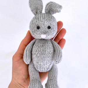 IN THE ROUND Knitting Bunny Soft Toy Pattern , Knitting in