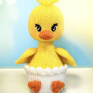 Easter Knitting PDF Pattern in English, Adorable Hatched Chick Amigurumi, DIY Tutorial, Spring Craft Project