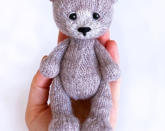 A pocket Teddy bear knitting PDF pattern ON 2 NEEDLES, Knitting stuffed toy, Knitting soft toy