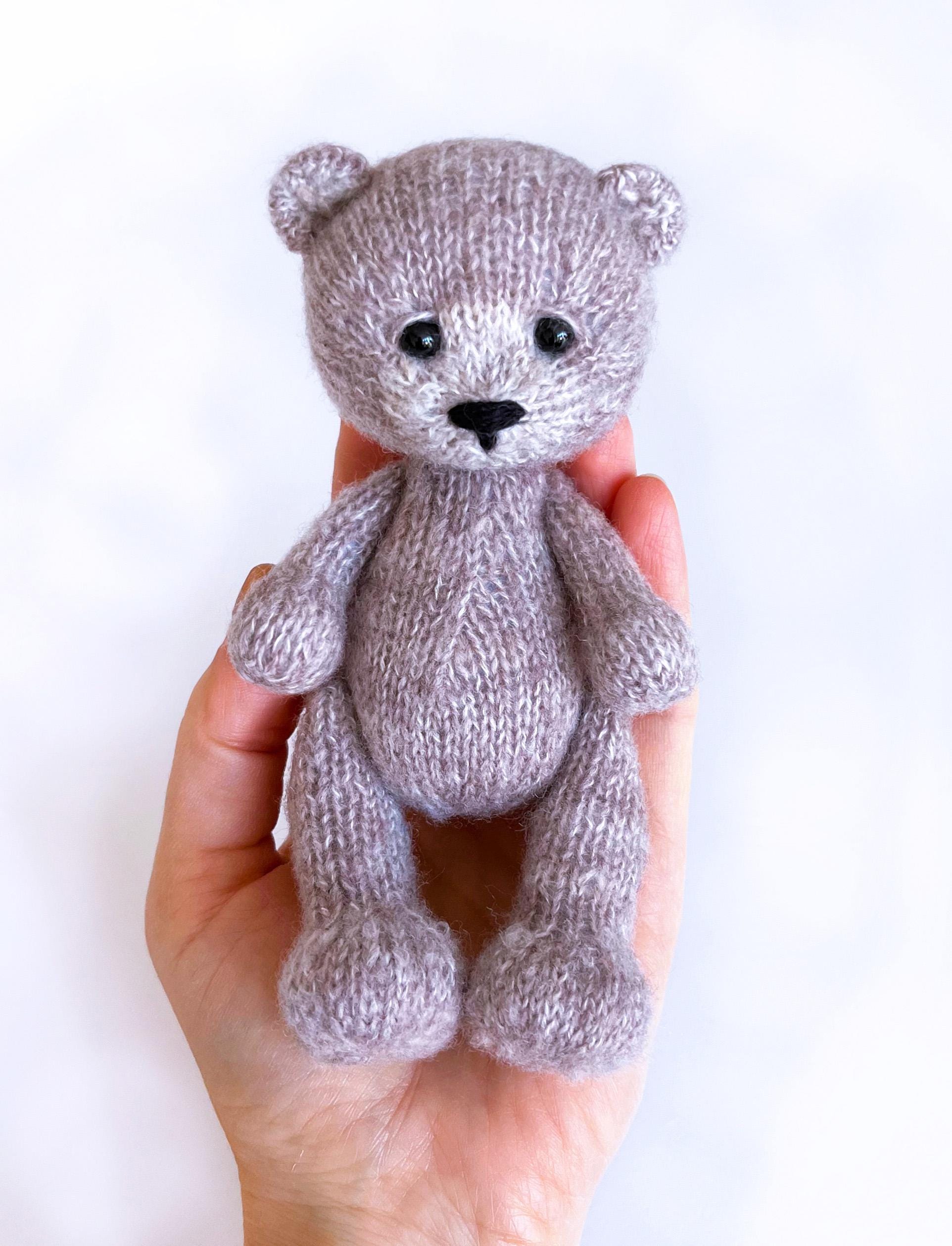 A pocket Teddy bear knitting pattern ON 2 NEEDLES, Knitting stuffed toy, Knitting soft toy A pocket Teddy bear knitting pattern ON 2 NEEDLES, Knitting stuffed toy, Knitting soft toy