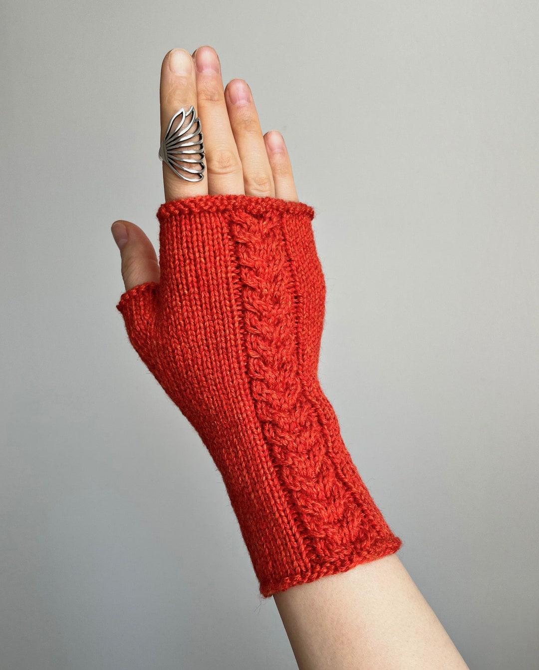 Fingerless Mitts Pattern, Hand Warmers Knitting Pattern, Quick Knitting