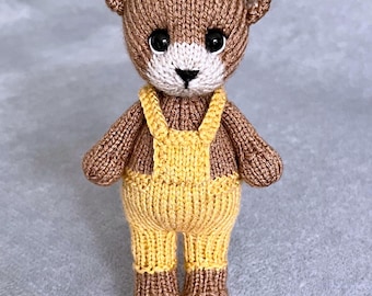 Teddy Bear Knitting Pattern, Two Needles, Stuffed Animal (PDF Pattern)