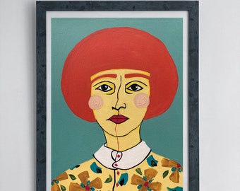 Fiz -  Artist Quality Giclee Print, Portrait of a Woman, Painting, Illustration