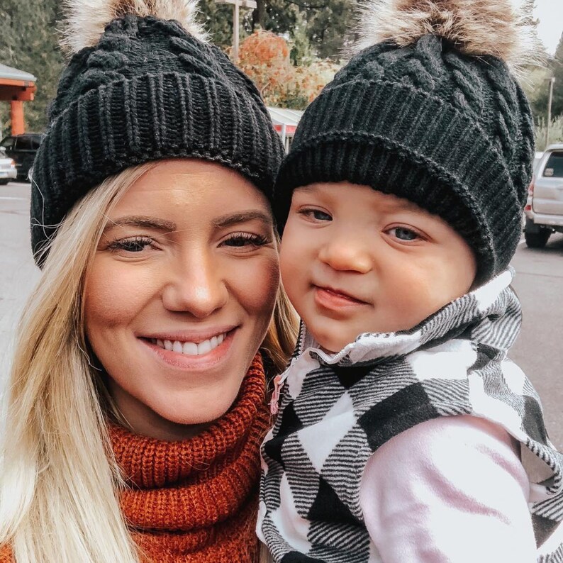 Mommy and Me Matching Beanies Matching Mom and Baby Beanies Etsy