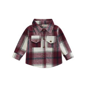 BURGUNDY Mommy and Me Matching Plaid Shirts Flannel Shirt - Etsy