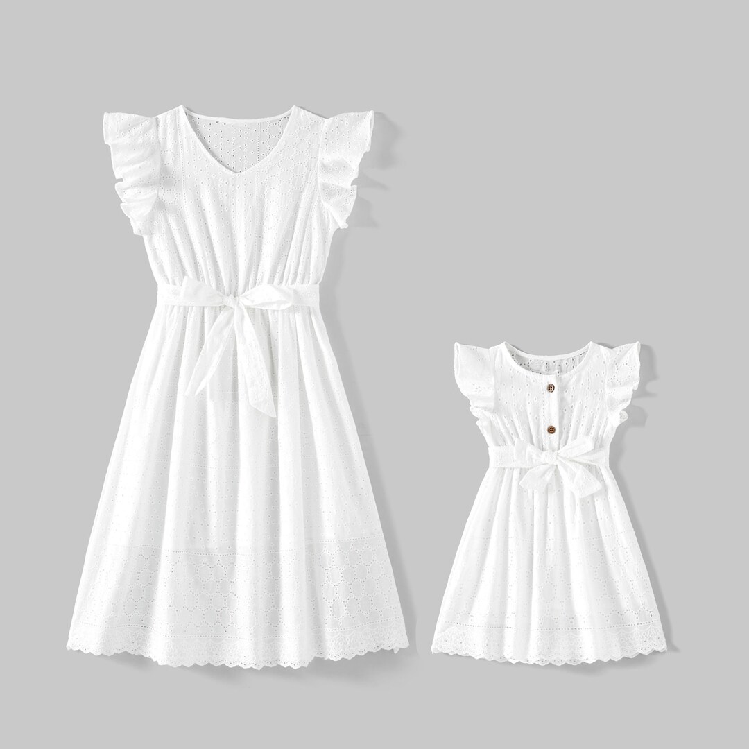 LAURA Mommy and Me COTTON Dresses, Summer Mother Daughter Matching