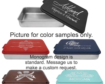 Custom engraved cake pan lid, 9x13 pan, bakers gift