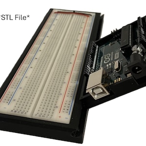 Arduino Uno Breadboard Holder STL – 45 Degree Angled Mount (Digital Download)