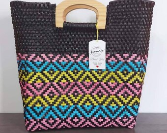 recycled plastic beach bolsa