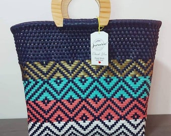 recycled plastic beach bolsa