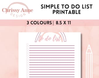 Simple To Do List Printable
