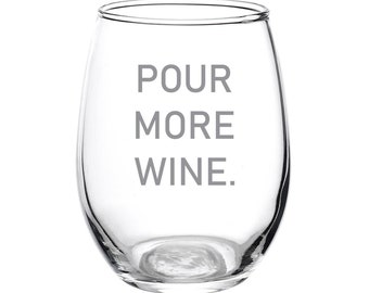 Stemless Wine Glass Set of 4 - Made in USA – Pour More Wine - Fast & Free Shipping from WA, USA