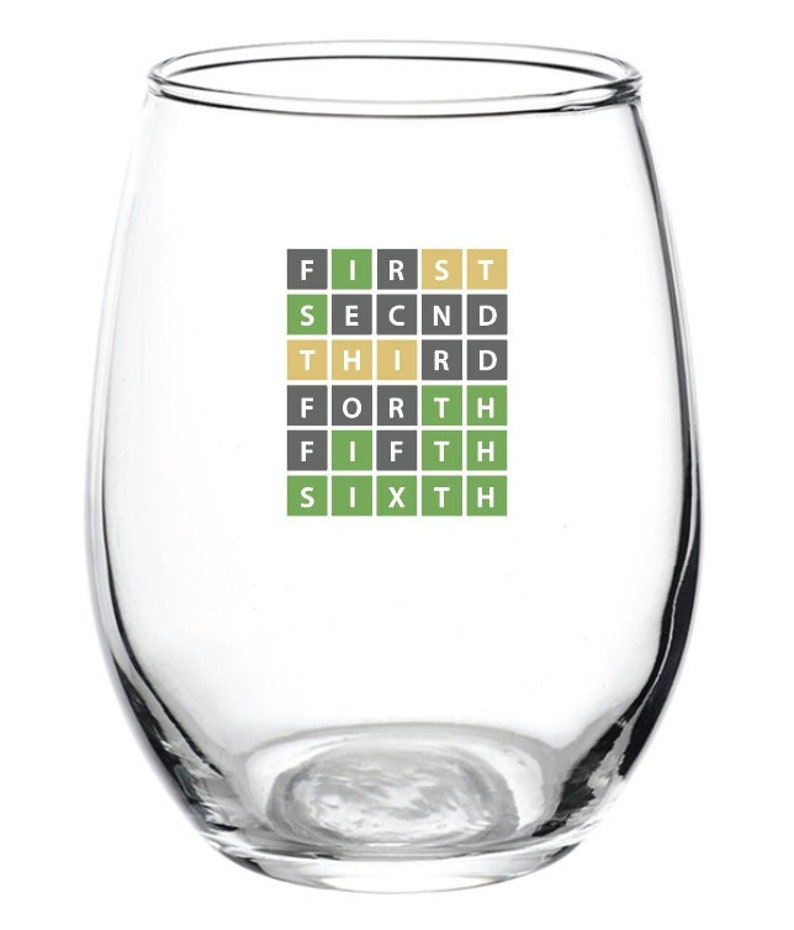 Personalized Stemless Wine Glass Made in USA Wordle Etsy