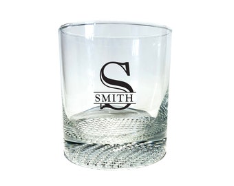 Personalized Whiskey Rocks Glass - Made in USA, USA Groom, Groomsmen, Guys Trip, Home Bar