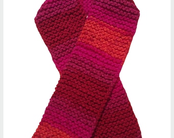 Bright Pink - Handmade Scarves - knitted soft warm beautiful bulky yarn scarves, winter, spring, fall.
