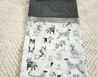 Dog Design on Cotton Pillowcases. Fits both Std/Queen  Size Pillows.  Price is for one Pillowcase.