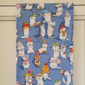 Cats with Hats, Kitchen Towel, Hand Towel, 20x27 and Potholders, Set of 2, 8x8, Quilted, Extra Thick. Purchase separately or as a Set.