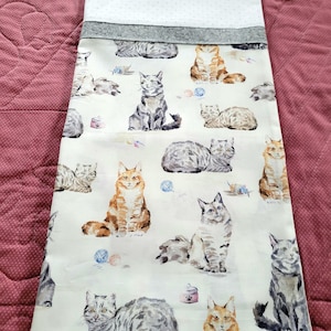 Cats, Kittens, Sketched Cats on  Cotton Pillowcases . Fits both Std/ Queen size Pillows. Each item Sold Separately.