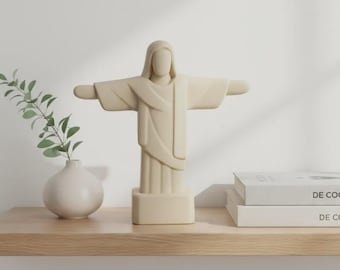 Christ the Redeemer Minimalistic Statue 3D Printed