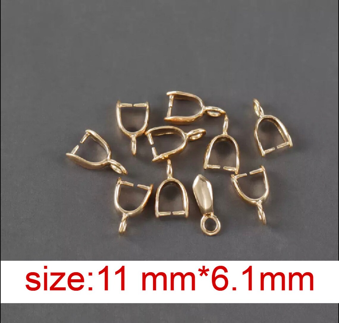 5pcs18k Gold Filled Pinch Bailspinch Bails for Etsy
