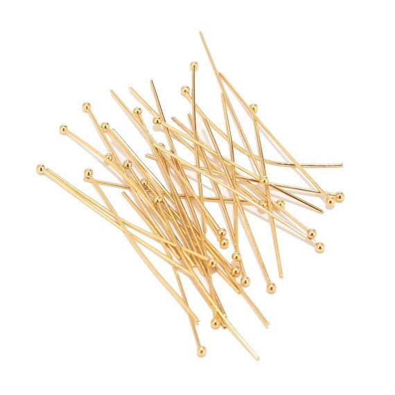 100PCS 14k gold filled ball head pins, brass ball headpin, head