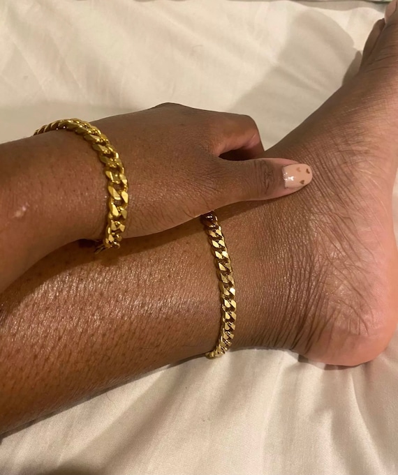 18k gold online cuban link bracelet